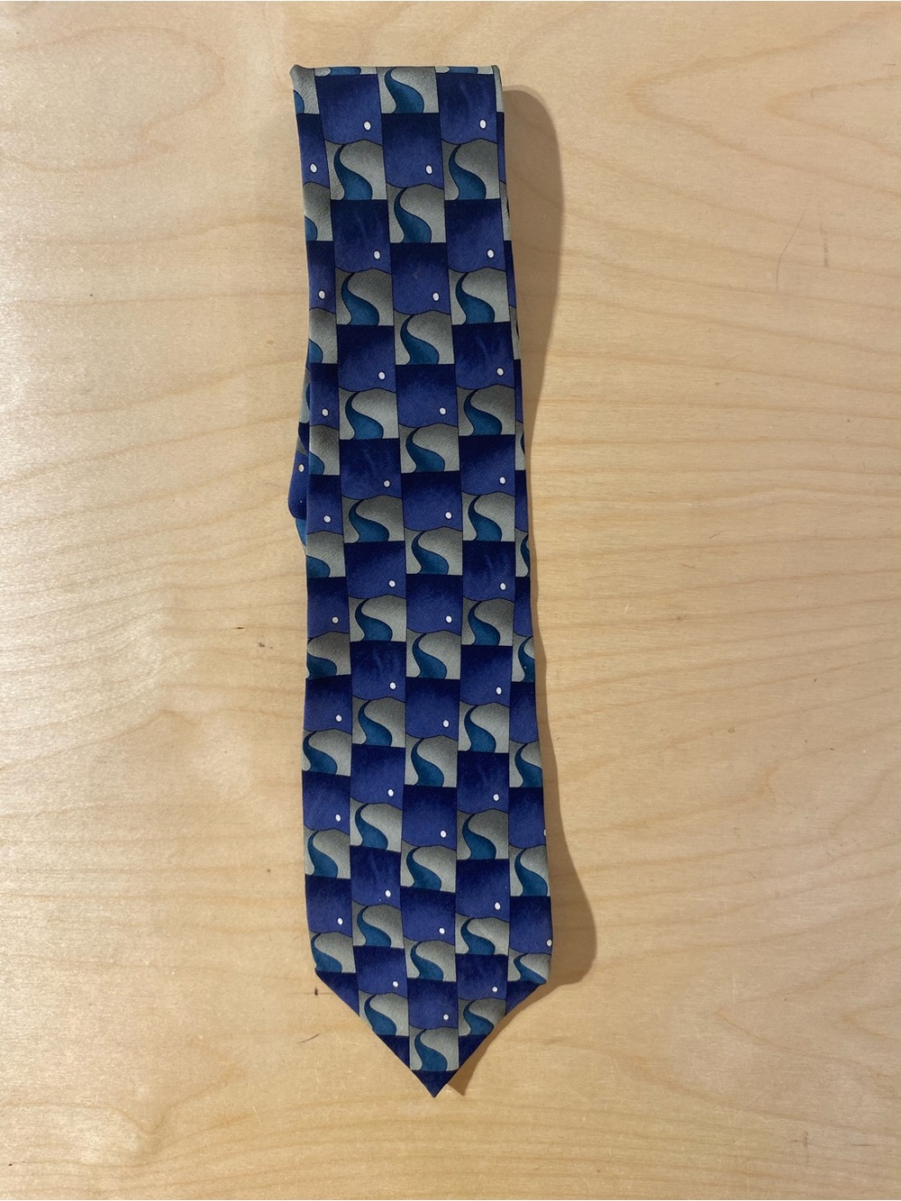 Grateful Dead Blue and Light Blue Geometric Tie (RO)